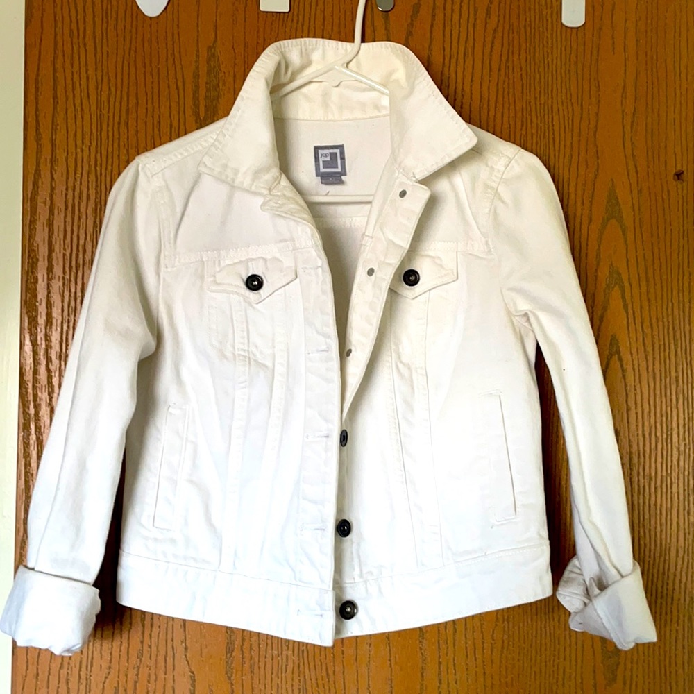 White jean jacket